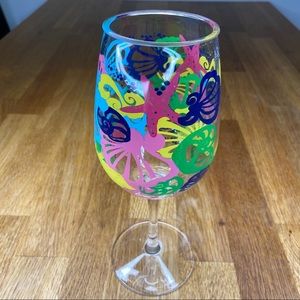Lilly Pulitzer Wine Glass -Acrylic Chiquita Bonita